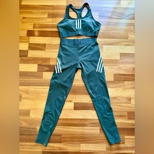 Adidas Alphaskin Workout Set Teal color